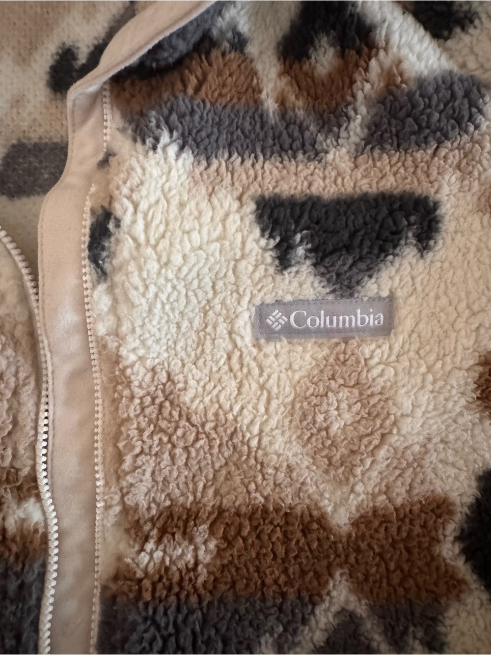 NWOT - Columbia Sherpa Fleece Jacket Aztec Southwest Print XL Like New - Picture 4 of 7